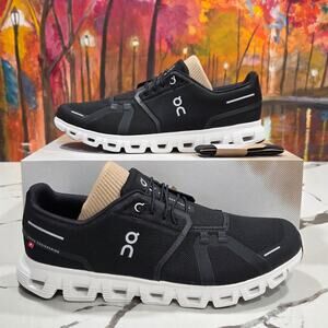 On Running Cloud 6 Black White Size 12 Men's Casual Shoes 3MF10070299